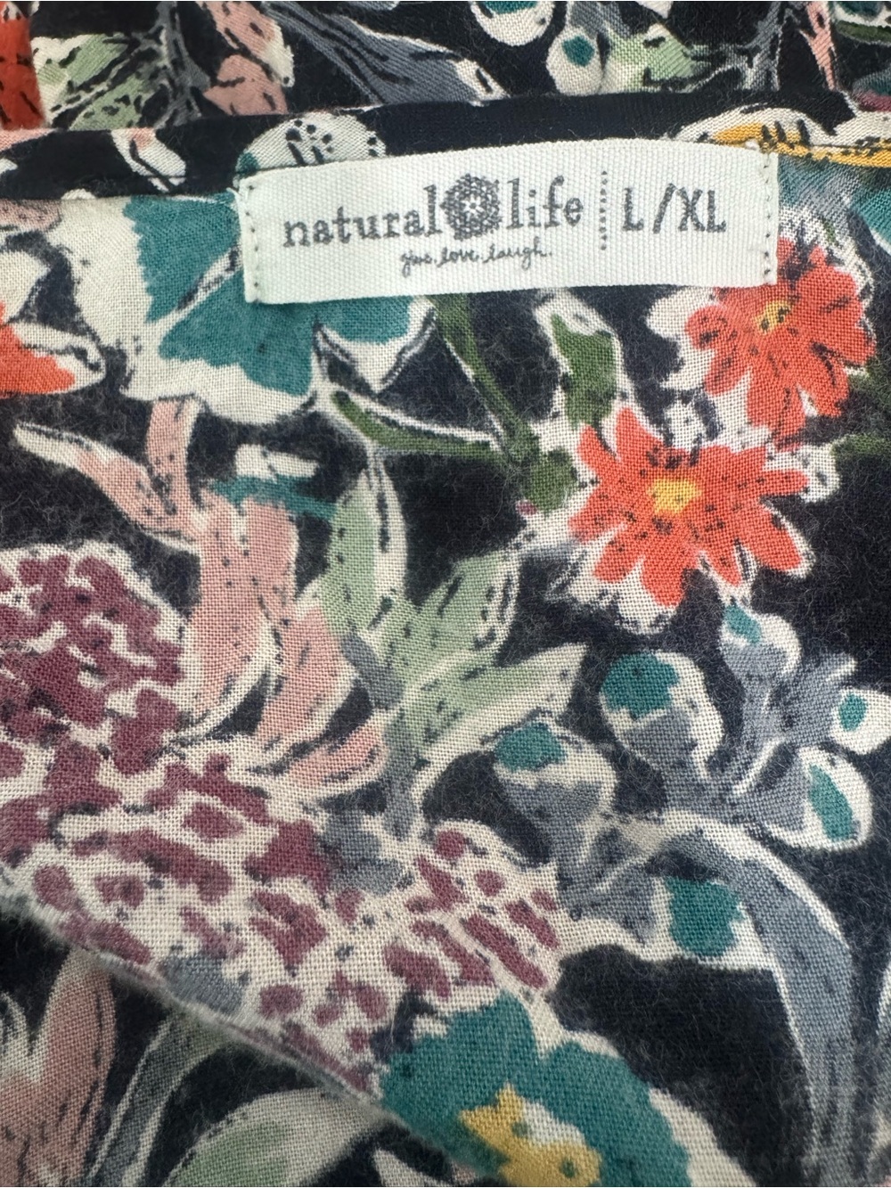 NATURAL LIFE Black Maxi Dress with Yellow & Pink Floral Print - Picture 9 of 9